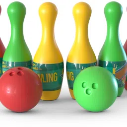 Plastic Bowling Set Toys for Kids with 6 Bottles and 2 Balls, Sports Board Game-24