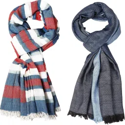 Striped Pure Cotton Men Multicolor Stole-11