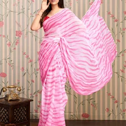 Ode by House of Pataudi Woven Design Poly Georgette Ready to Wear Saree-34