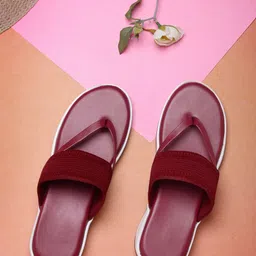 sneakers villa Women Woveb Design Open Toe Flats-26