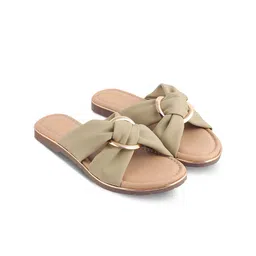 Tresmode Strappy Open Toe Flats-40