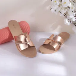 Mochi Textured Open Toe Flats image 1