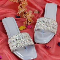 BAESD Embellished Open Toe Flats-picture-16
