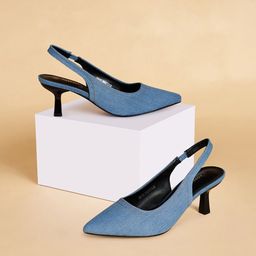 Forever Glam by Pantaloons Pointed Toe Slim Mules With Backstrap-picture-7