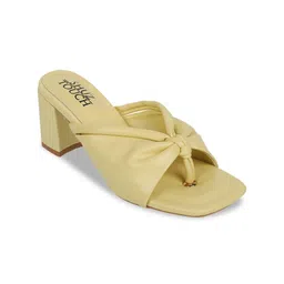 SHUZ TOUCH Synthetic Block Sandals-8