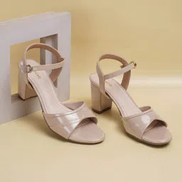 Mochi Textured Block Sandals with Bows-6