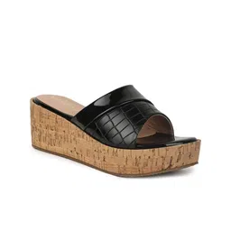 VALIOSAA Black Wedge Sandals-image-73
