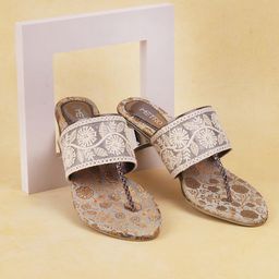 Metro Embroidered Block Heels-50