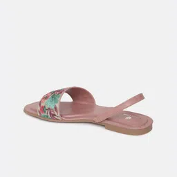 Marc Loire Printed Open Toe Flats image 4