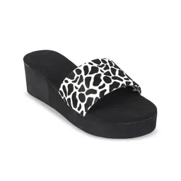 Walkfree Printed Suede Wedge Mules with Bows image 2