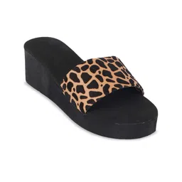 SAPATOS Printed Suede Slim Heeled Mules with Bows image 2