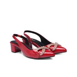 GNIST Embellished Block Pumps with Bows image 2