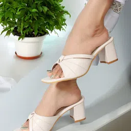 ICONICS Open Toe Block Heels-27