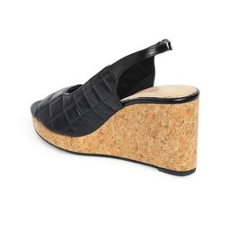 Tao Paris Kelly Textured Open Toe Wedges With Backstrap image 3