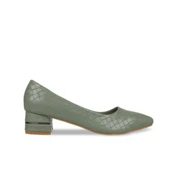 SHUZ TOUCH Textured Block Pumps image 4