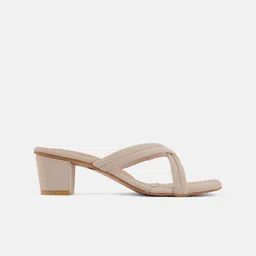 Mast & Harbour Pink Open Toe Block Heels image 2