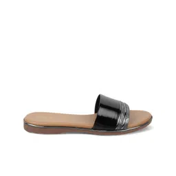 Tresmode Textured Open Toe Flats image 4