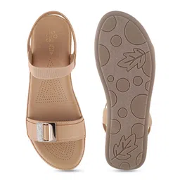Tresmode Embellished Open Toe Flats With Backstrap image 4