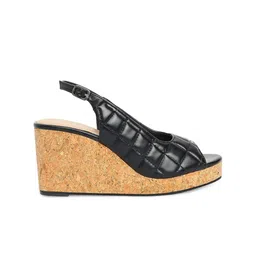 Tao Paris Kelly Textured Open Toe Wedges With Backstrap image 4