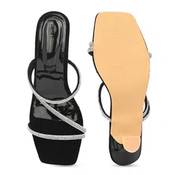CLOG LONDON Embellished Cross Strap Open Toe Slim Heels image 3