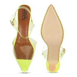 SHUZ TOUCH Transparent Straps Block Peep Toe image 4