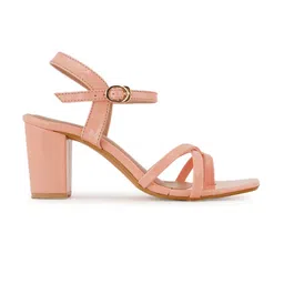 HEELSNFEELS Backstrap Open Toe Block Heels image 4