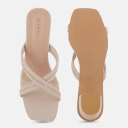 Mast & Harbour Pink Open Toe Block Heels image 3