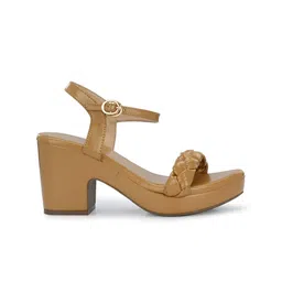 CLOG LONDON Braided Open Toe Platform Heels With Backstrap image 4