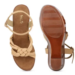 Inc 5 Textured Open Toe Wedge Heels image 2