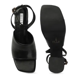 ELLE Square Toe Block Heels with Buckles image 3
