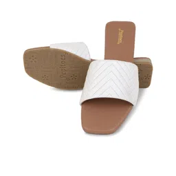 PEPITOES Textured Open Toe Flats image 2