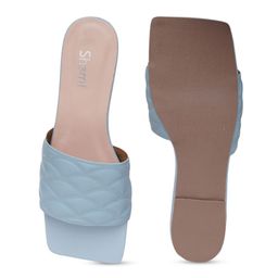 Sherrif Shoes Textured Open Toe Flats image 5