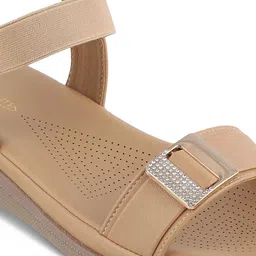 Tresmode Embellished Open Toe Flats With Backstrap image 5