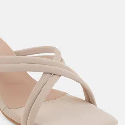 Mast & Harbour Pink Open Toe Block Heels image 4