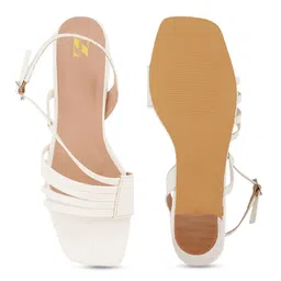 ZENVO Open Toe Block Heels image 5