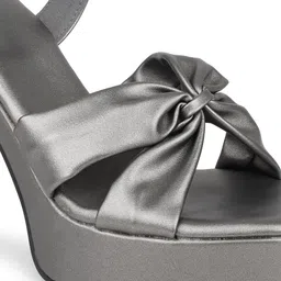 Inc 5 Knotted Open Toe Party Platform Heels With Backstrap image 2
