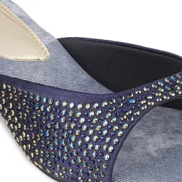 Metro Embellished Block Mules with Bows image 4