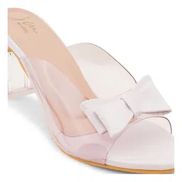 JM Looks Open Toe Block Heels with Bows image 5