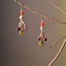 AAKRITI ART CREATIONS Multicoloured Floral Drop Earrings-33