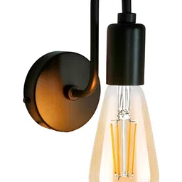 SPARK WORLD Black Metal Contemporary Wall Lamp-11