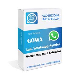 GOSIDDHI GOWA- Bulk Whatsapp Sending Softwar | Google Map Data Extractor / Advanced Whats App Marketing Software with poll button- 1 User - 5 Year License (Email Delivery License Key Only - No CD) image 1