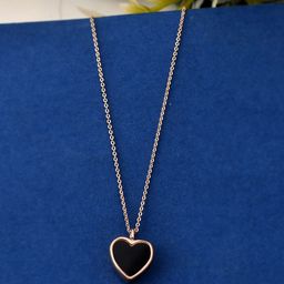 AQUASTREET  Gold-Plated Black Pendant With Chain-image-20
