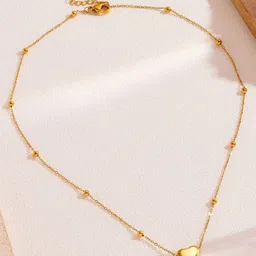Jewels Galaxy Gold-Plated Heart Shaped Pendants with Chains-13