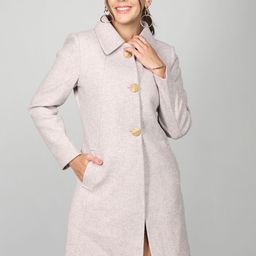 CHKOKKO Single Breasted Stylish Woollen Princess Coat-picture-21