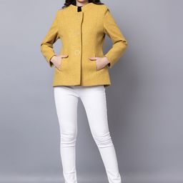 CHKOKKO Single Breasted Mandarin Collar Overcoat-image-63