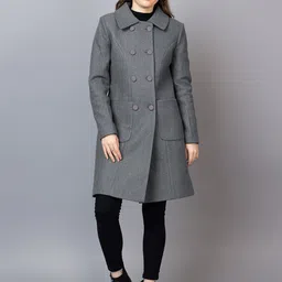 CHKOKKO Double Breasted Wool Winter Overcoat-36