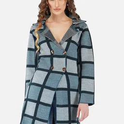 JoE Hazel Women Checked Trench Coats-31