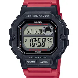 CASIO Unisex Grey Dial & Red Bracelet Style Straps Digital Watch D272-image-46