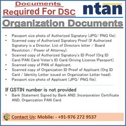 NTAN Digital Signature Assistance: Class 3 (Signing), Class 3 (Signing + Encryption) Combo, DGFT DSCs for Individuals & Organizations image 4
