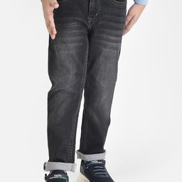 Crimsoune Club Boys Grey Comfort Low Distress Light Fade Jeans-image-78